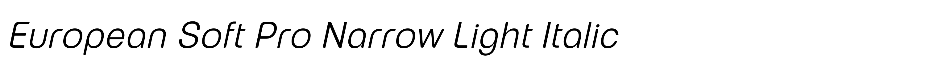 European Soft Pro Narrow Light Italic